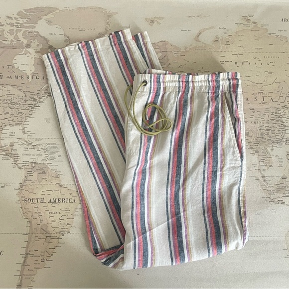 Mr Turk Striped Linen Pants Size XXL - Picture 1 of 10